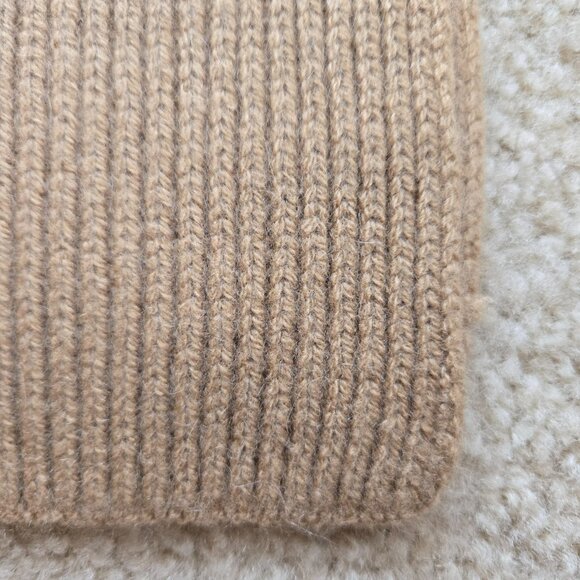 & Other Stories NWOT Ribbed Cashmere Scarf Camel Tan - Picture 4 of 6